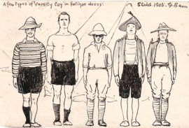 A few types of Varsity Coy in fatigue dress