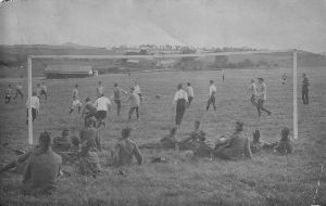 Football near Acreknowe Farm (Royal Scots?)