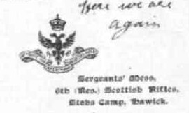 Headed paper of 6th Scottish Rifles @1916