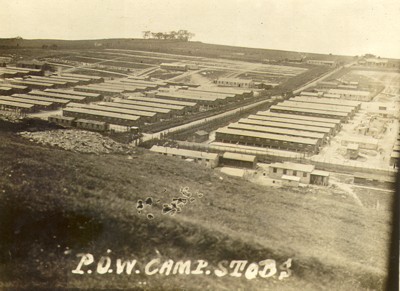 POW camp with Winnington Rig at the top of the hill.