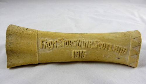 Carved bone dated 1915